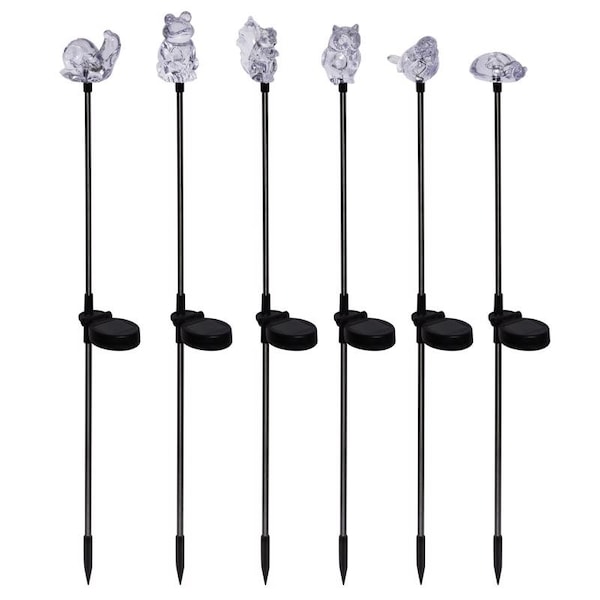 Alpine Clear Acrylic/Metal Garden Friends Solar Garden Stake, PK20 RGG534ABB-CC-TM - main
